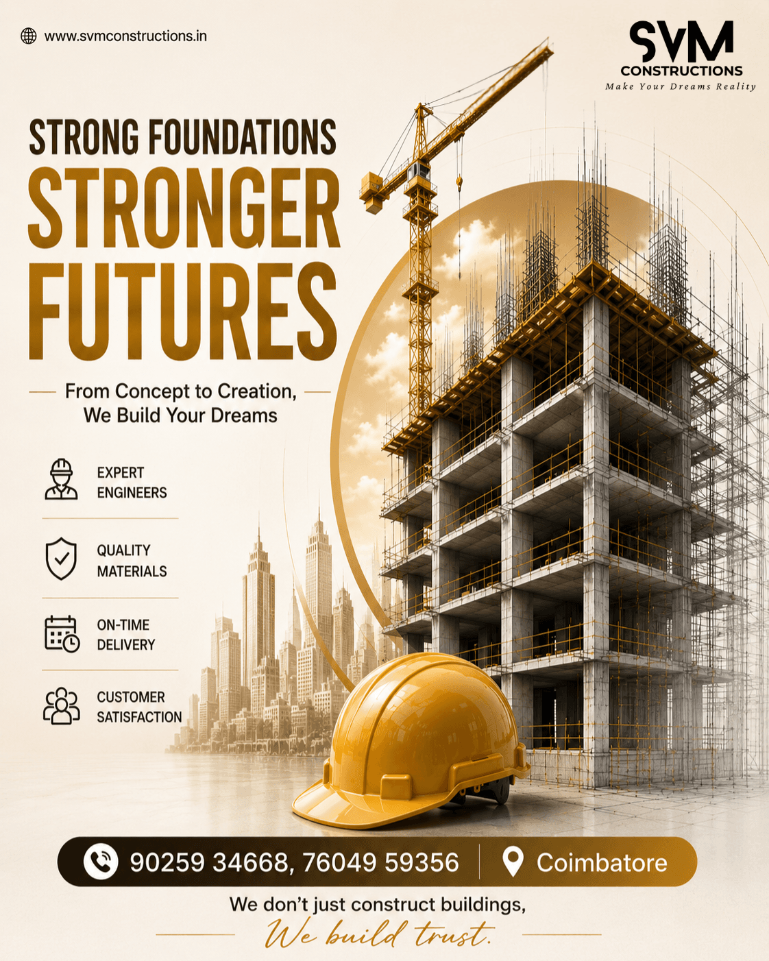 SVM Constructions strong foundations promotional poster